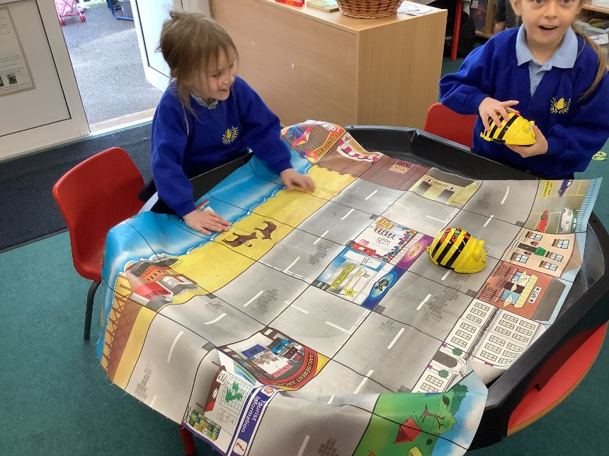 image of children using Beebot robots